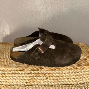 Birkenstock Brown Suede Mules